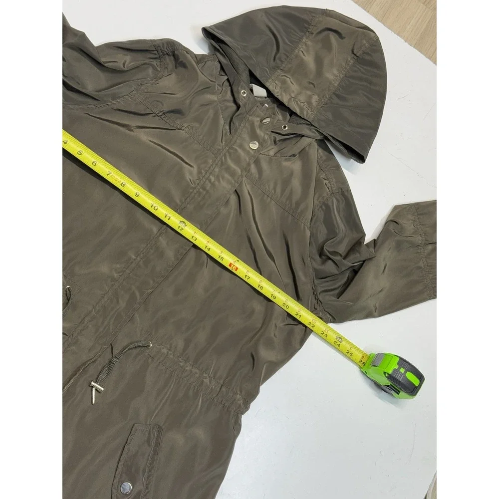 Athletic Collection Windbreaker Jacket Women's XL Army Green Light Weight Hooded